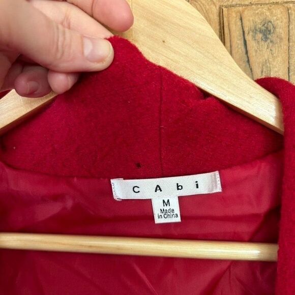 CAbi Medium Red Boiled Wool Cardigan - Picture 5 of 12